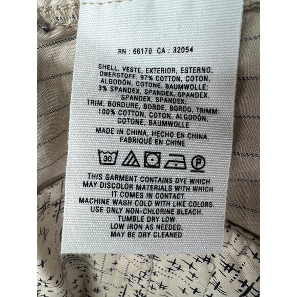 Anthropologie Hei Hei Beige Pinstriped Cropped Pants Size 29 - Picture 8 of 14